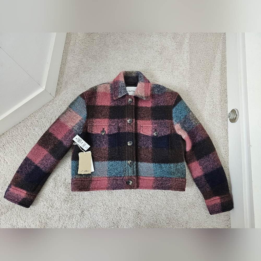 Brand New With Tags ARITZIA Plaid Wool-Blend Jacket